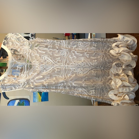 Jessica Simpson embroidered chiffon dress with lining size 4 - Picture 2 of 3